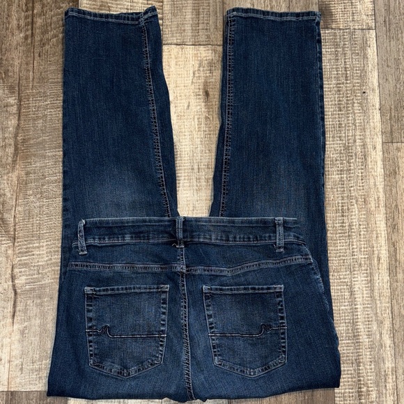Maurices M Jeans- Dark Blue Straight Leg Jeans-size 14W Short - Picture 1 of 10